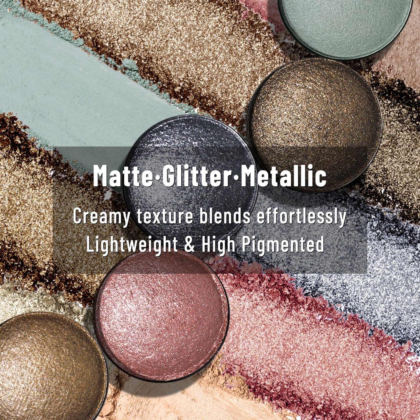 Baked Eyeshadow Makeup Palette - 16 Pigmented Soft Neutrals, Taupe Earth Tones & Smoky Shades with Glitter, Matte & Metallic Finishes, Long-Wear Blendable Eye Shadow Make Up Pallet for All Skin Tones
