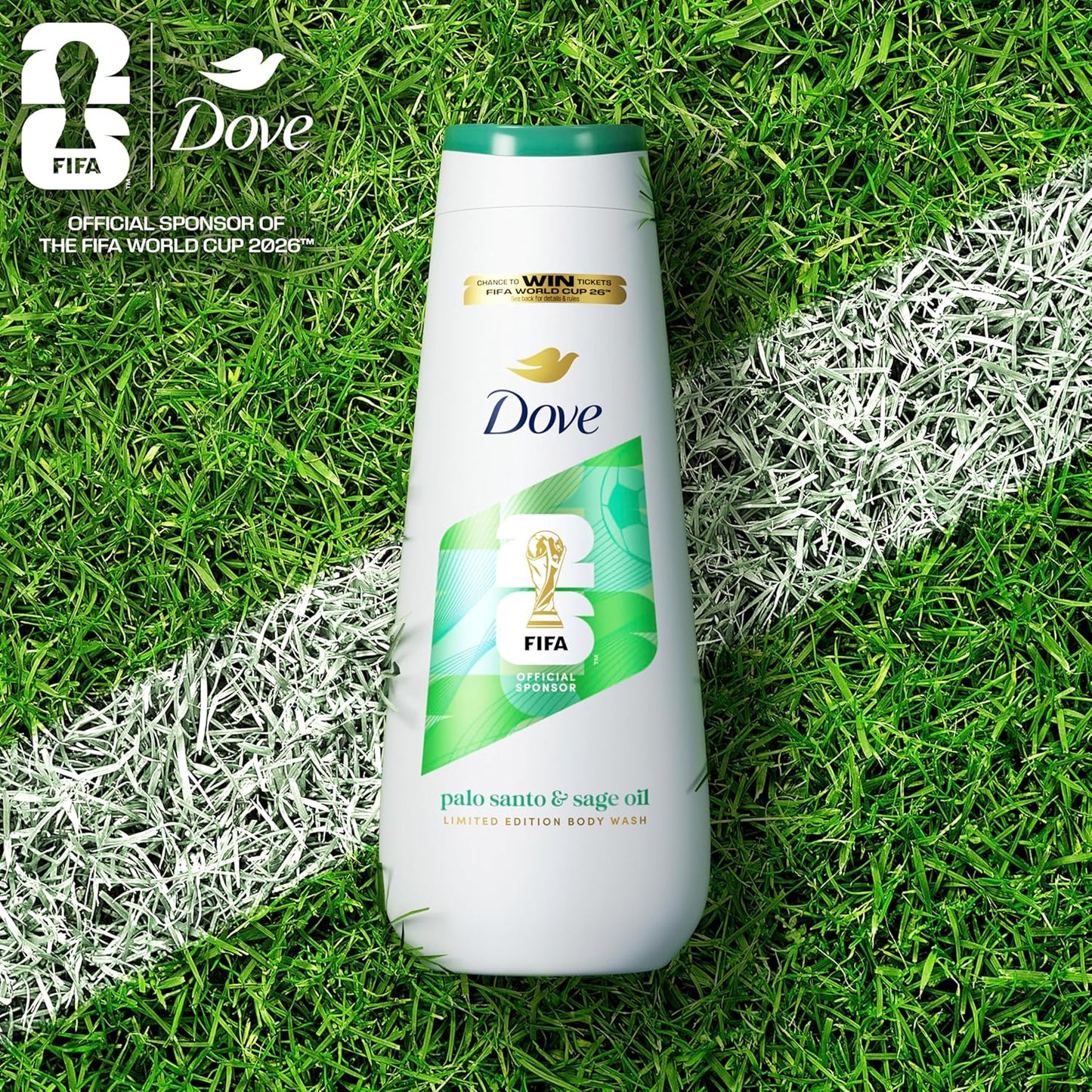 Dove Hydrating Regimen 3-Pack | FIFA World Cup 2026 Body Wash with Palo Santo & Sage Oil, 24-Hour Nourishing MicroMoisture