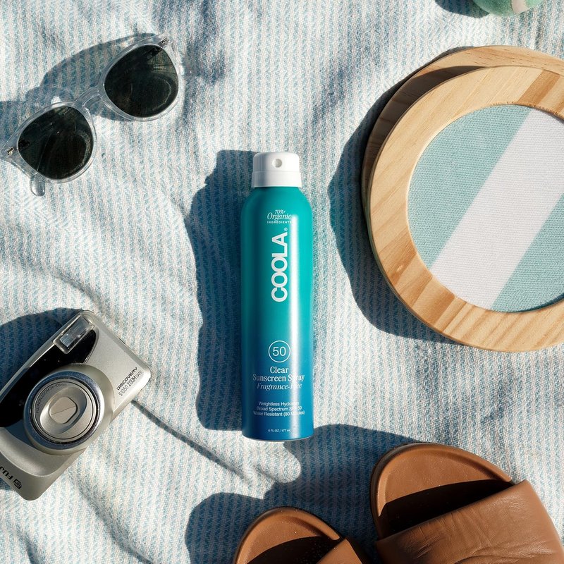 COOLA Organic Sunscreen SPF 50 - Vegan, Gluten-Free Sunblock Spray for Daily Skin Protection | Fragrance-Free