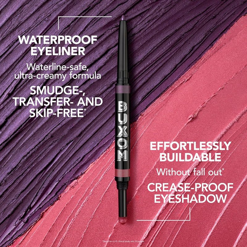 Buxom Flip Side Dual-Ended Eyeliner & Shadow Duo | Waterline-Safe, Longwear, Vegan Formula