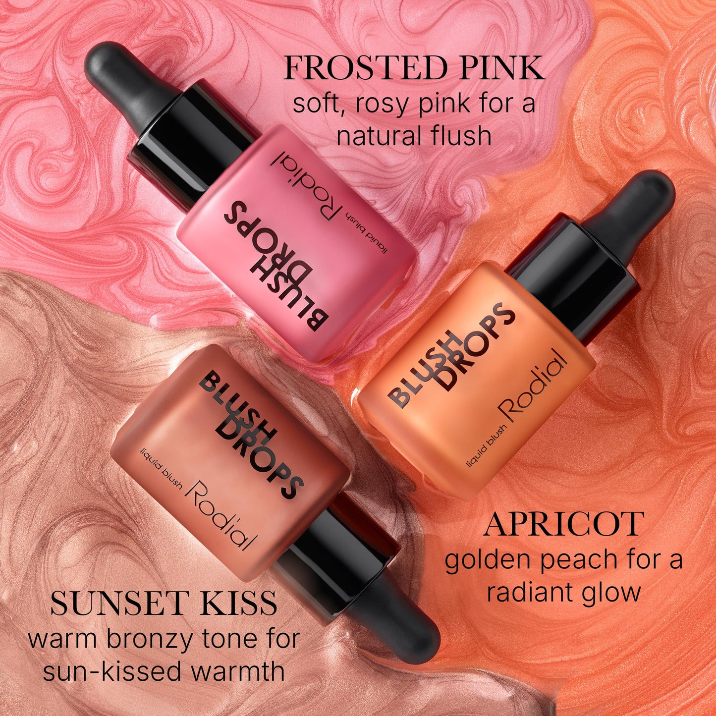 Rodial Blush Drops Sunset Kiss/Frosted Pink, 0.5 fl oz, Moisturising Makeup Blush Drops with Vitamin E, Liquid Blush with Naturally Radiant Finish, Long Lasting Finish