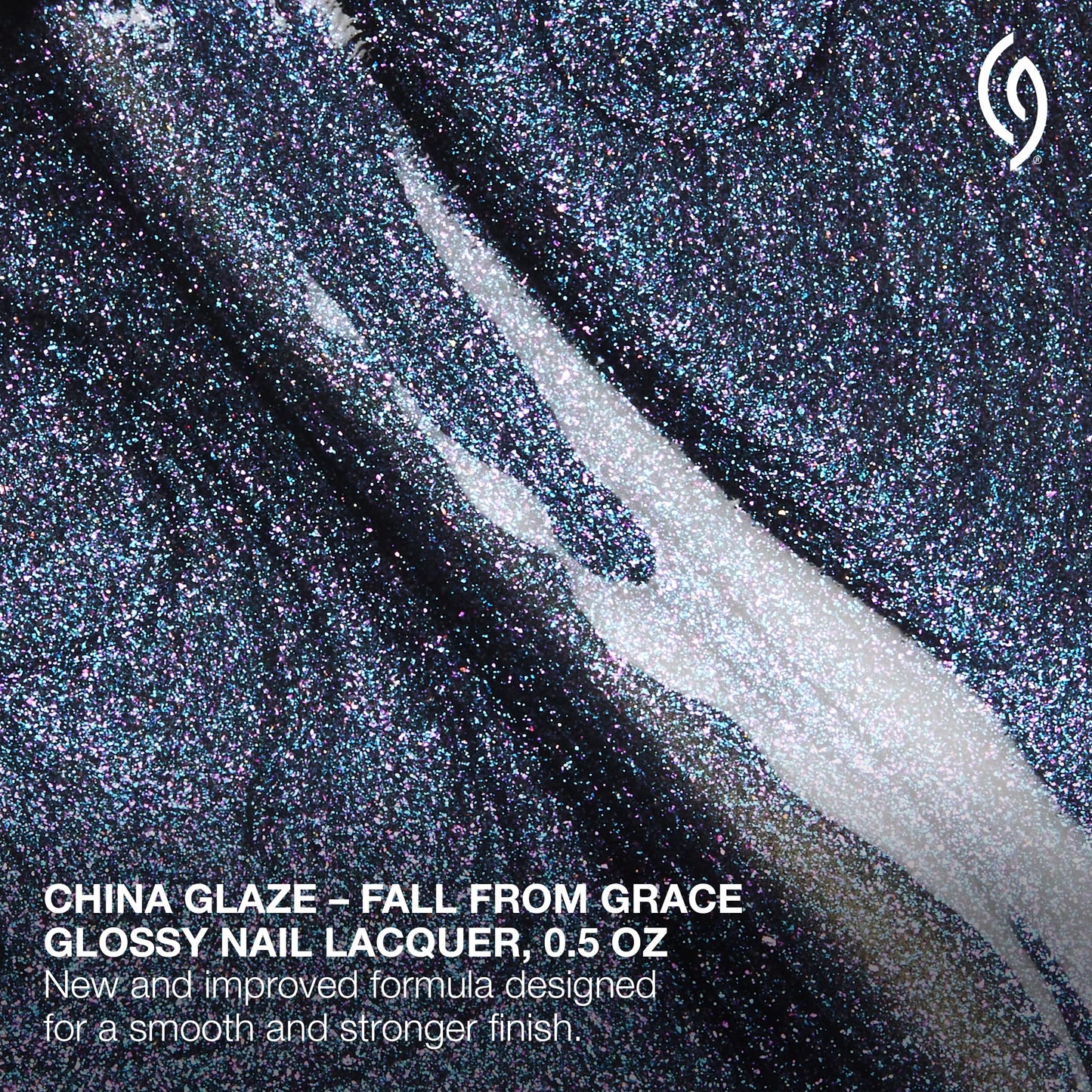 China Glaze Cg Nail Lacquer Fall From Grace – Deep Sapphire Blue Nail Polish, Long-Lasting, Quick Dry, Chip Resistant, Shimmer Glossy Finish for Salon & DIY Manicure, 0.5 Fl Oz