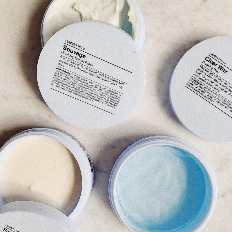 J Beverly Hills Blue Souvage Finishing Texture Paste with Vitamin E for Strong Hair, 2.5 Oz