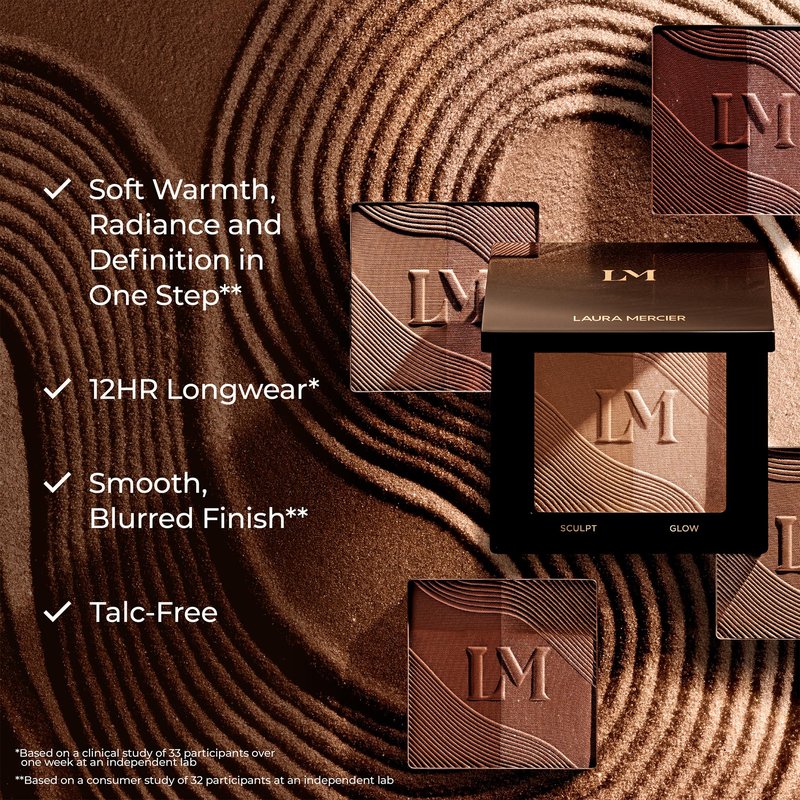 Laura Mercier Bronze Color Infusion, 12HR Long Wear, Talc-Free Bronzer Powder, Skin-Smoothing, Lightweight and Breathable, Natural Glow, Blurred Finish
