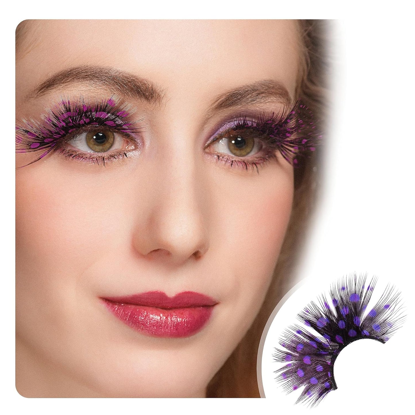 Dramatic Purple Mermaid Lashes - Bold Anime Style for Parties & Halloween | 1 Pair P19