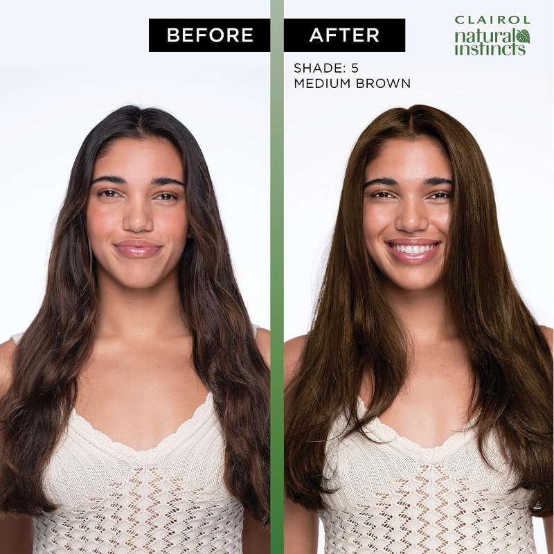 Clairol Natural Instincts Demi-Permanent Hair Dye, 2 Black | Ammonia‑Free, Vegan Hair Color with Coconut Oil & Aloe Vera | Pack of 3